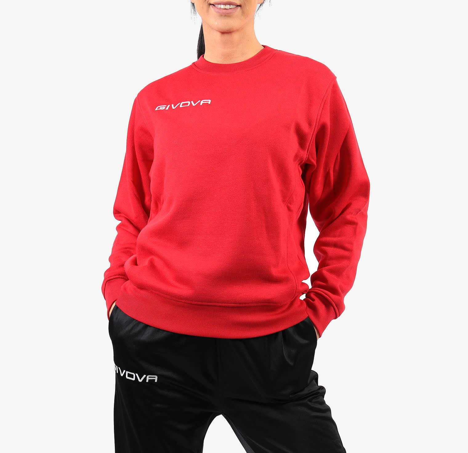 GIVOVA G/Neck Зимска блуза - црвена