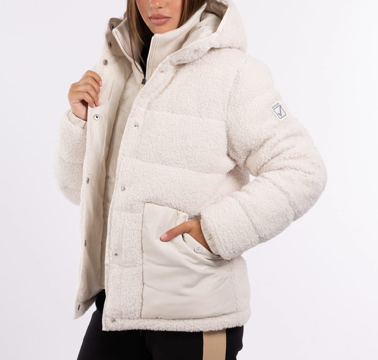 4 GIVOVA Off White Sherpa јакна- женска